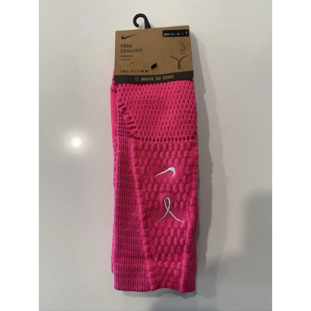Nike Unicorn Socks Men's 2XL Pink Dri-FIT ADV Cushioned Crew